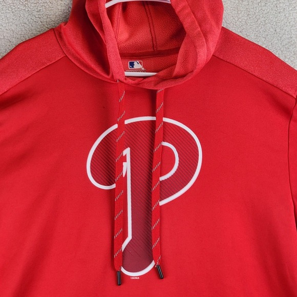 Philadelphia Phillies MLB Hoodie Mens XL Red Pullover Performance Sportswear - Picture 2 of 11